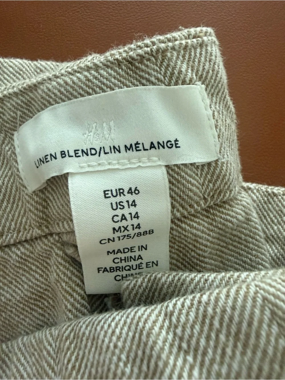 Women's Linen Blend Pants in Light Beige